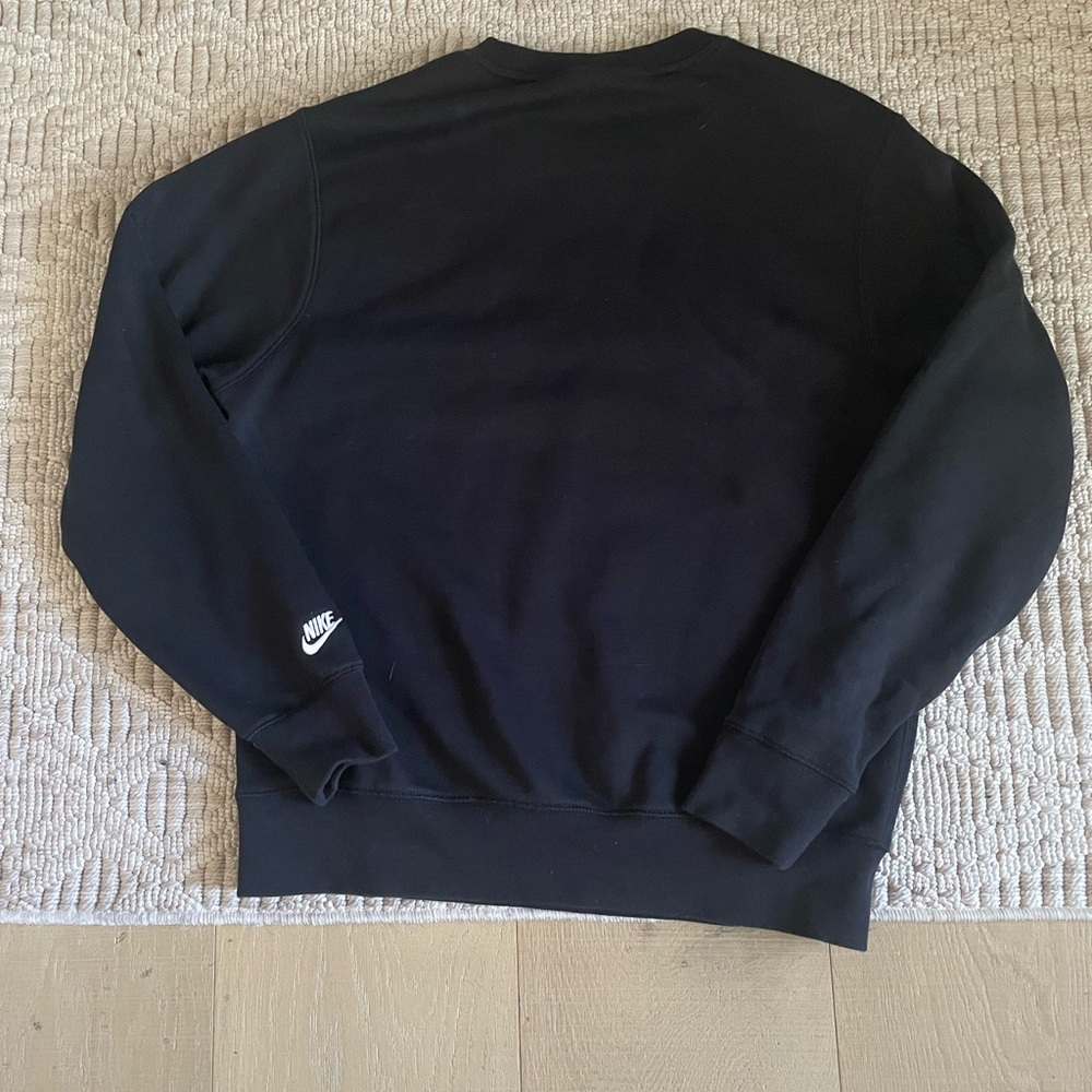 Nike Men's Black Crewneck Sweater with Multicolor Logo - Picture 2 of 5